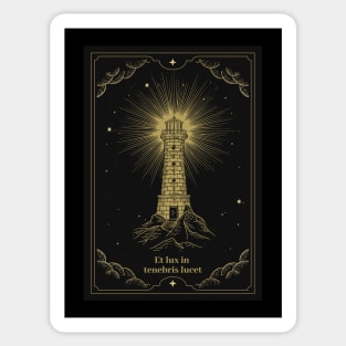 Et Lux In Tenebris Lucet - Light house - stoic quote Sticker